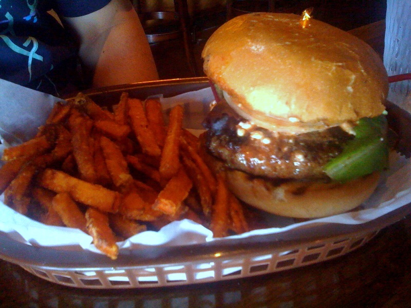 File:Black Buffalo Burger and fries - Black Sheep Lodge, Austin, Texas.jpg