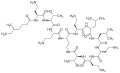 Chemical structure of Colistin