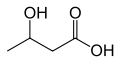 Beta-Hydroxybutyric acid 2D skeletal structure
