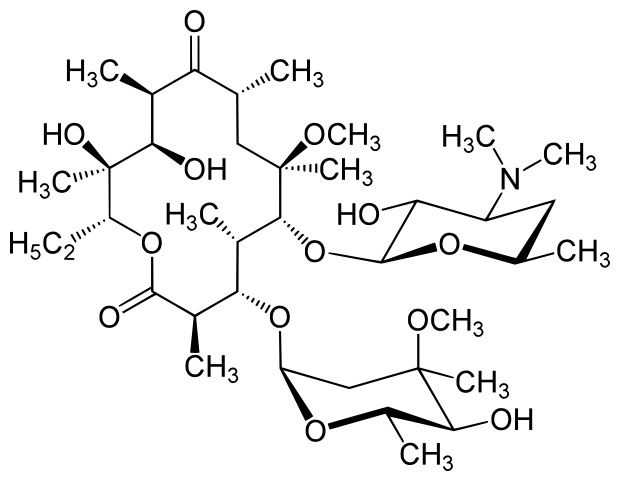 File:Clarithromycin structure.svg