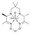 Skeletal structure of Technetium-99m exametazime