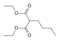 Diethyl butylmalonate skeletal formula