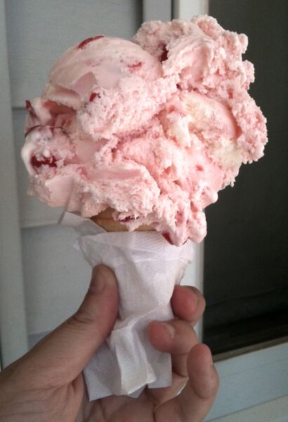 File:Cherry ice cream cone.jpg