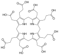 Uroporphyrinogen III skeletal structure