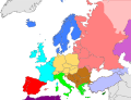 Europe subregion map from World Factbook