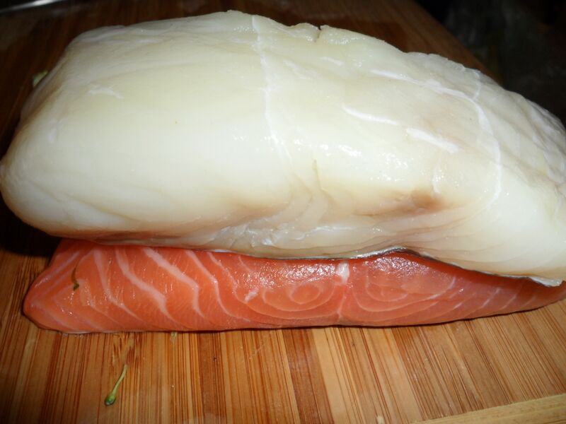 File:Halibut and salmon fillets.jpg