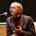 Peter Singer speaking at MIT Veritas Forum