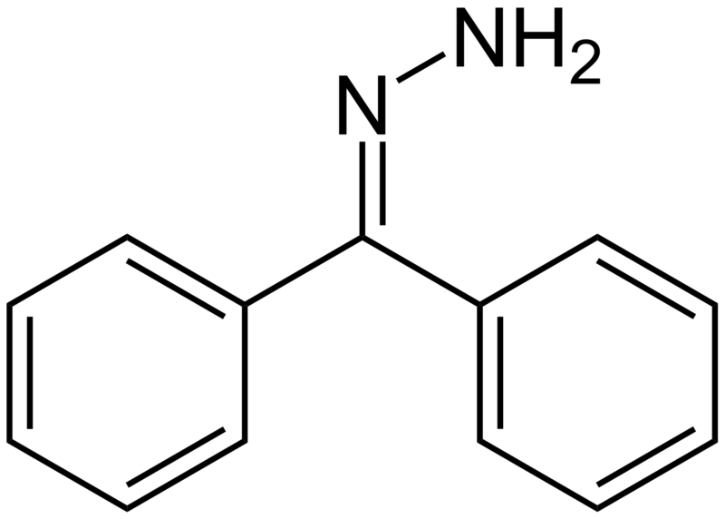 File:Benzophenone hydrazone-structure.png