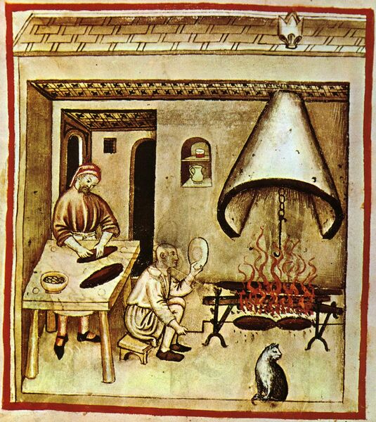 File:16-alimenti, arrosto,Taccuino Sanitatis, Casanatense 4182..jpg