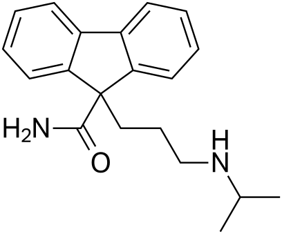 File:Indecainide structure.svg