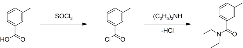 File:Preparation of DEET.png