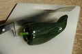 Pasilla with Knife