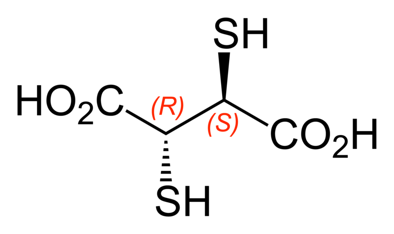 File:Meso-2,3-dimercaptosuccinic-acid-2D-skeletal-A-configurations-labelled.png