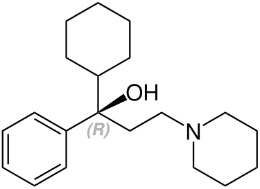 File:(R)-Trihexyphenidyl Structural Formula V1.svg