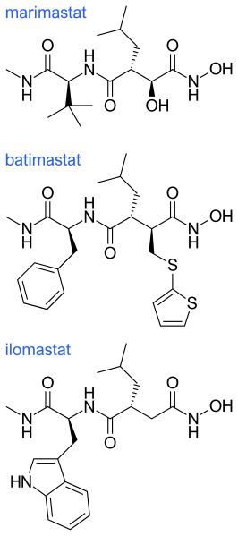File:Marimastat, batimastat and ilomastat.svg