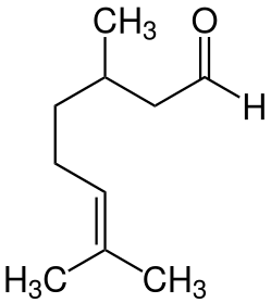 File:Structural formula of (RS)-Citronellal.svg