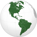 Americas orthographic projection