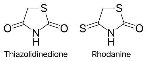 File:Thiazolidinedione and rhodanine.svg