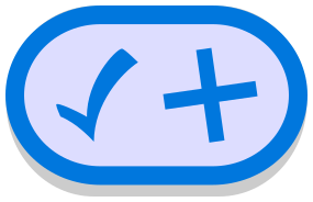 File:Symbol tick plus blue.svg