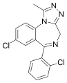 Chemical structure of Triazolam